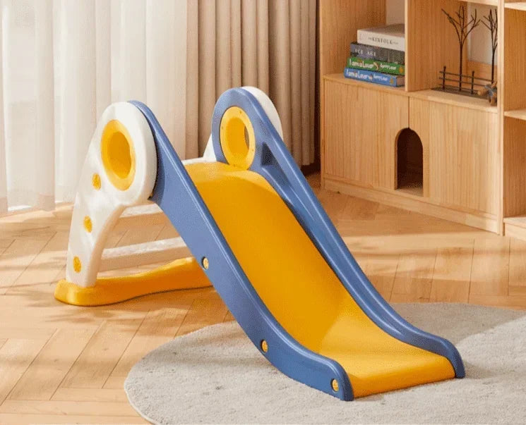 🏀 Portable Children's Slide Playset – Indoor & Outdoor with Baby Fence, Basketball Hoop & Play Mat